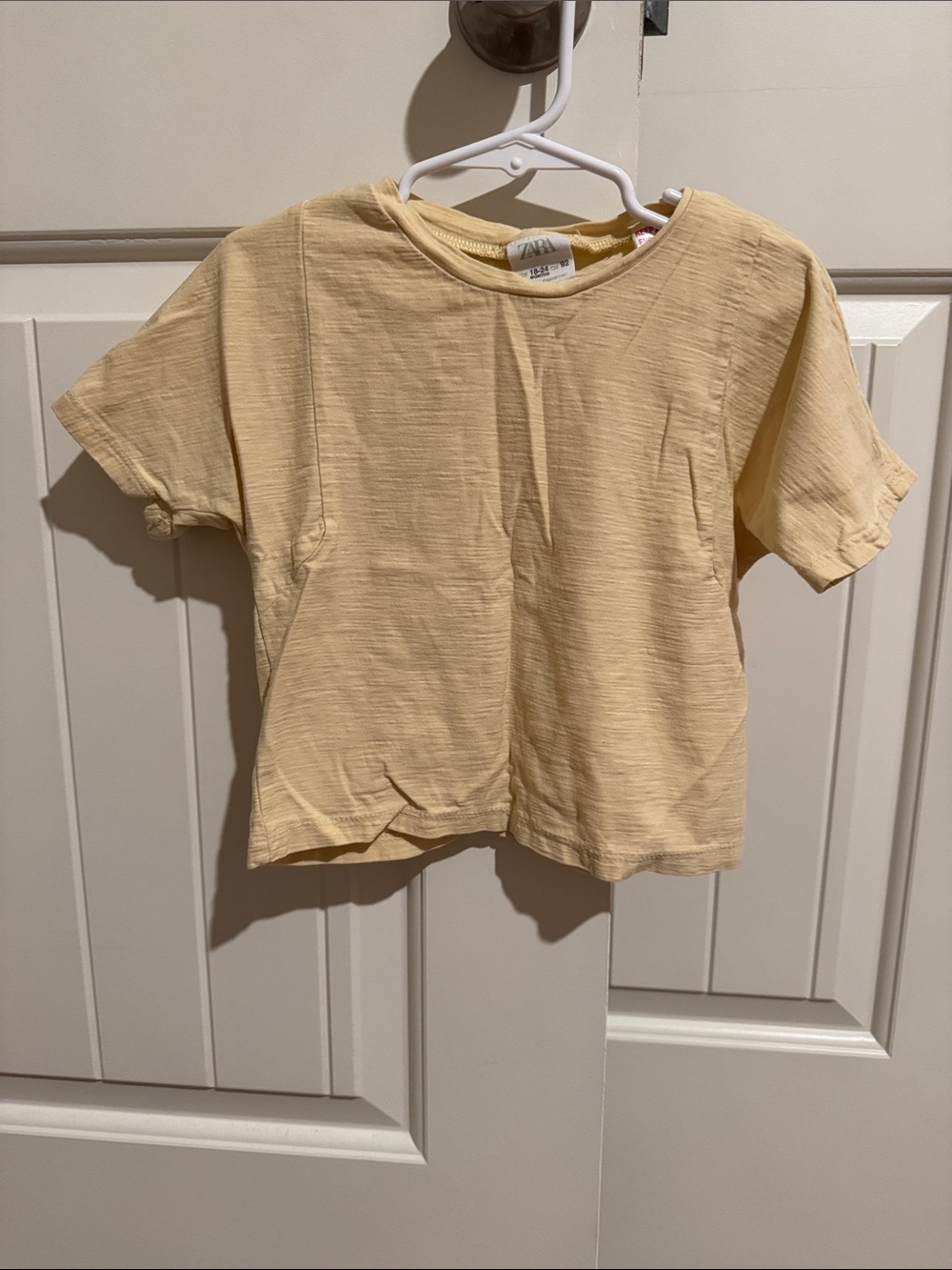 Zara Kids Pale Yellow Short Sleeve Tee